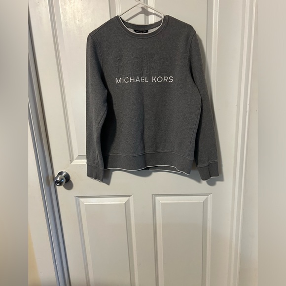 Michael Kors crewneck sweatshirt Ash, gray and white Kors logo sweatshirt Large - Picture 7 of 7
